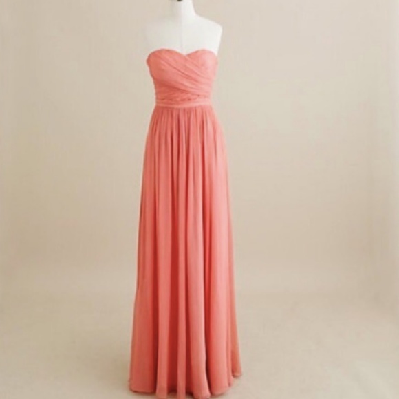 J. Crew Dresses & Skirts - NWT J Crew strapless coral gown, 18, silk Arabelle